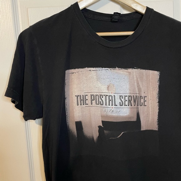 Tultex black The Postal Service graphic band tee sz L - Picture 4 of 12